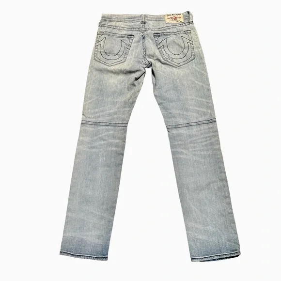 True Religion Blue Straight Jeans Classic Style - Picture 3 of 12